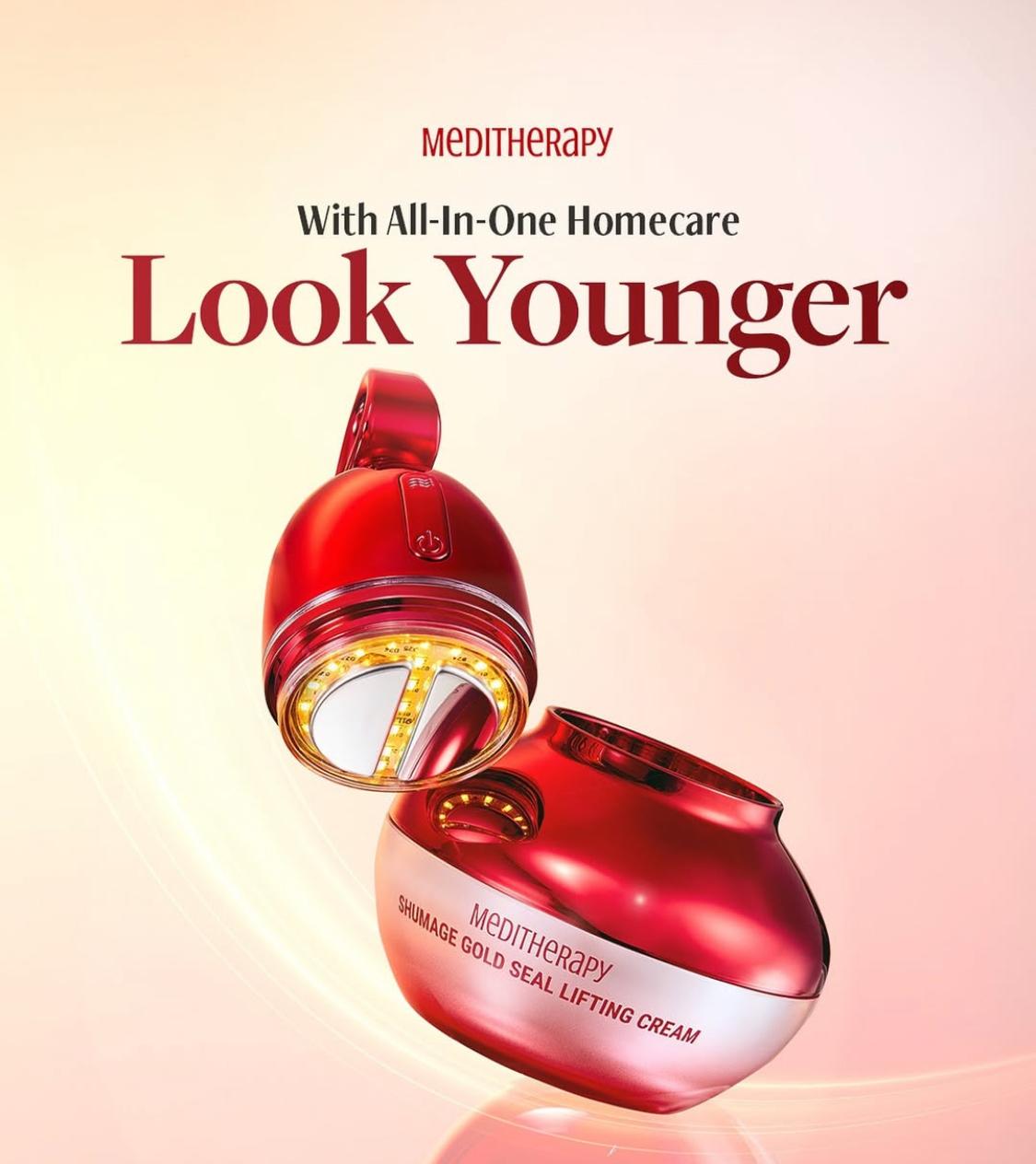 Crema reafirmante con sello dorado Meditherapy Shumage + dispositivo
