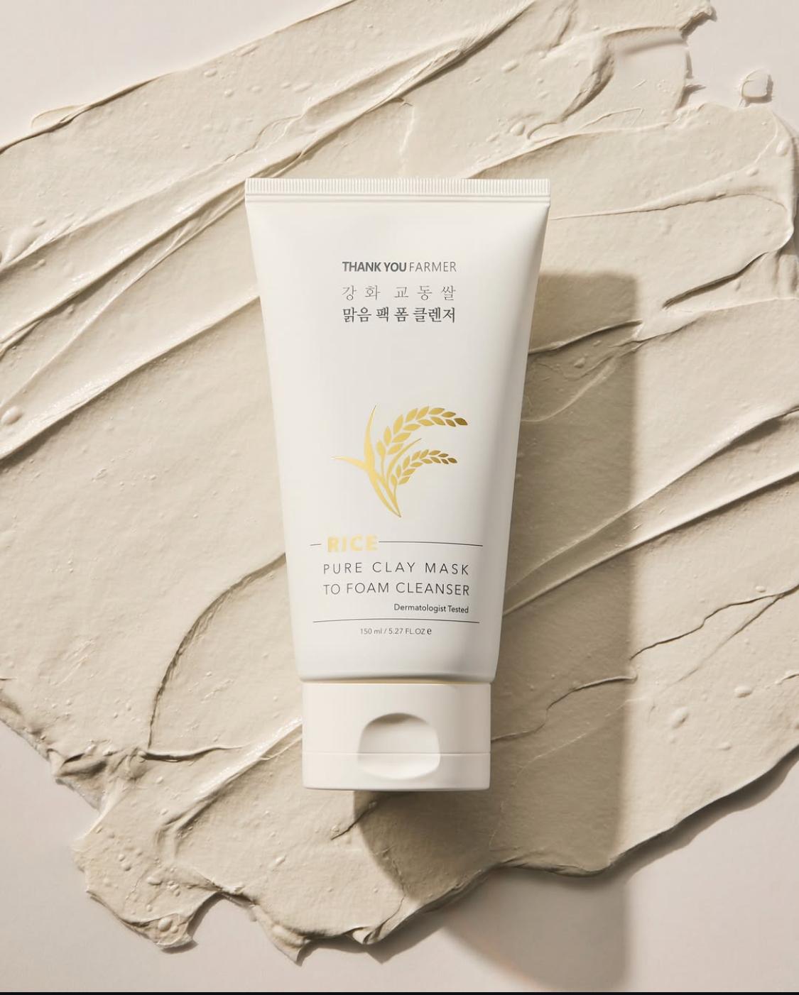 Thank You Farmer Clay Mask to Foam Cleanser