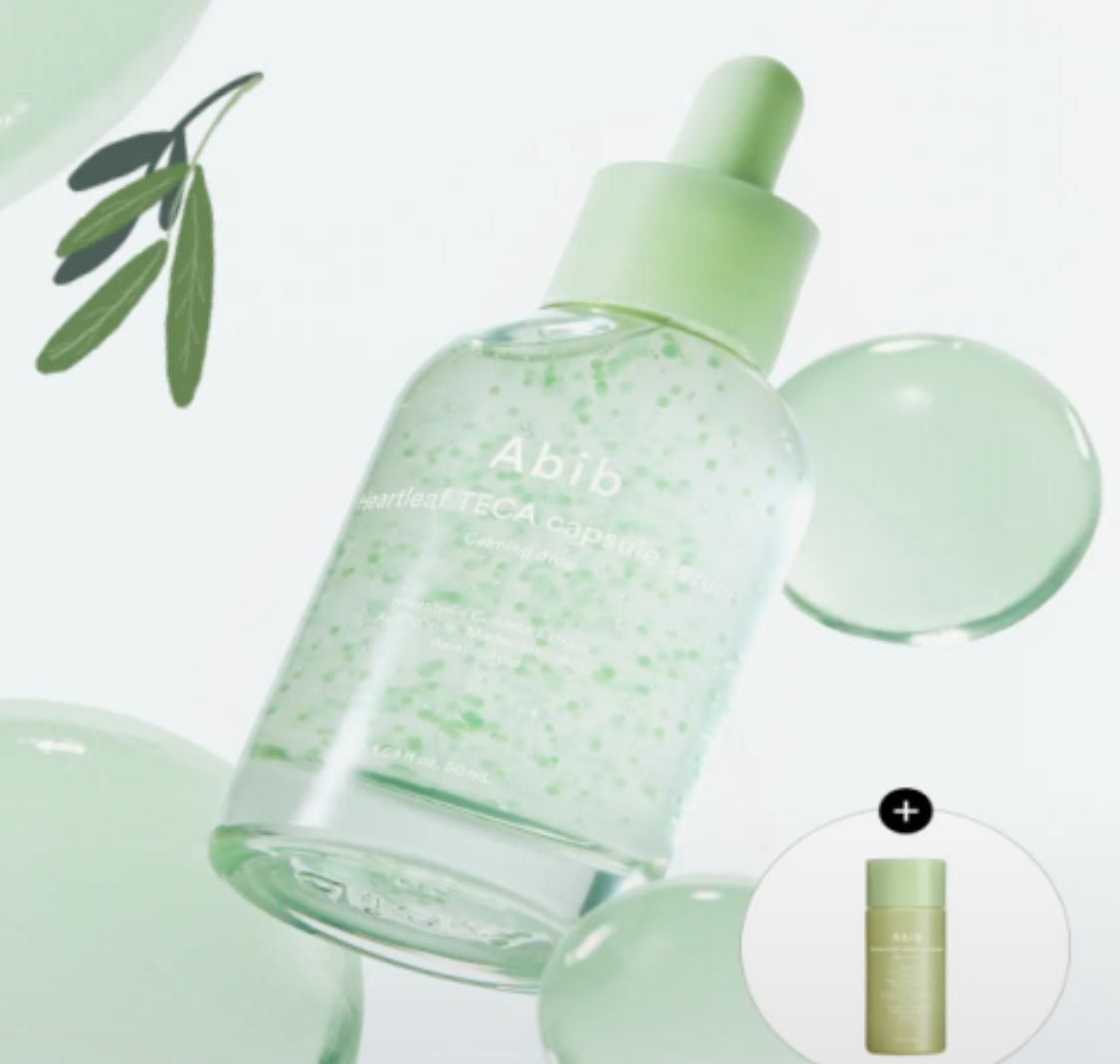 Suero en cápsulas de teca Abib Heartleaf, gotas calmantes